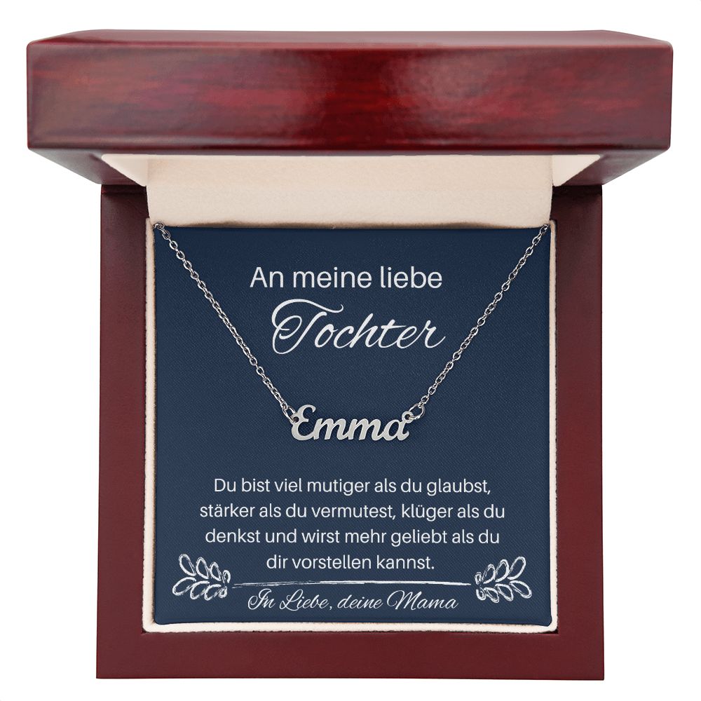 An Meine Liebe Tochter - Personalisierte Namens Halskette