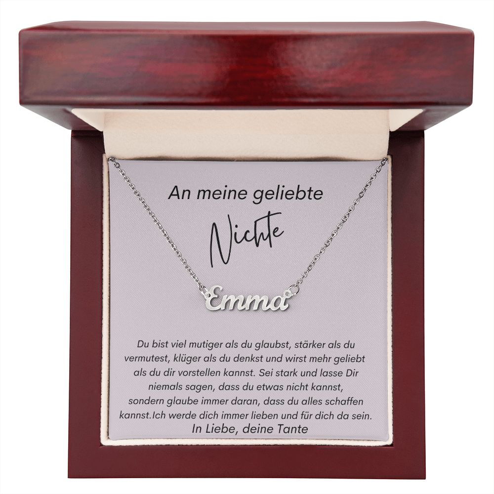 An Meine Geliebte Nichte - Personalized Name Necklace