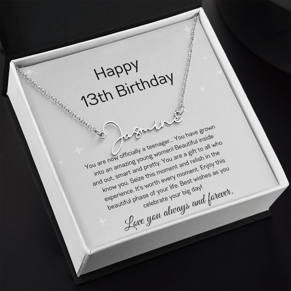 Happy 13th Birthday - Signature Style Necklace