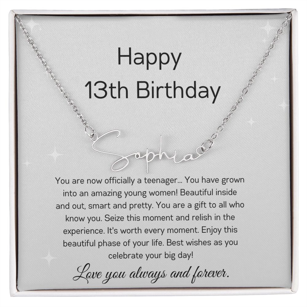 Happy 13th Birthday - Signature Style Necklace