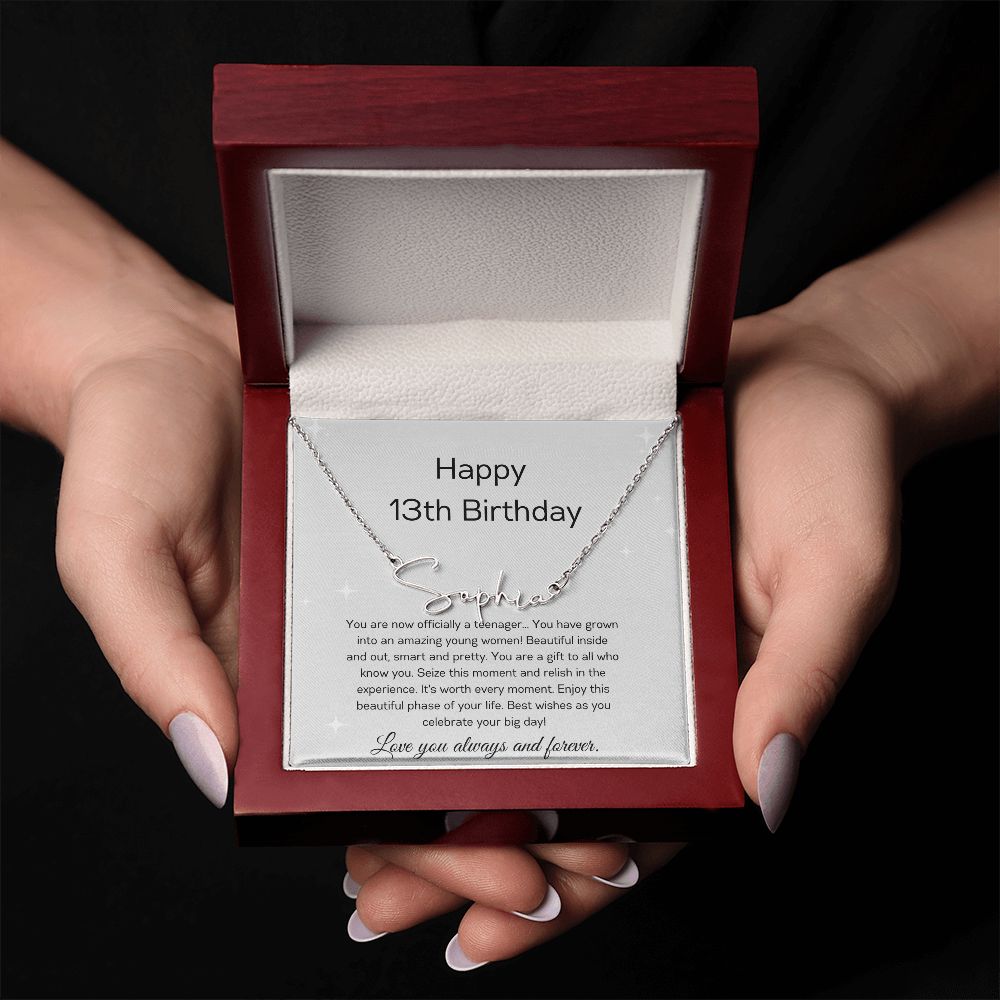 Happy 13th Birthday - Signature Style Necklace
