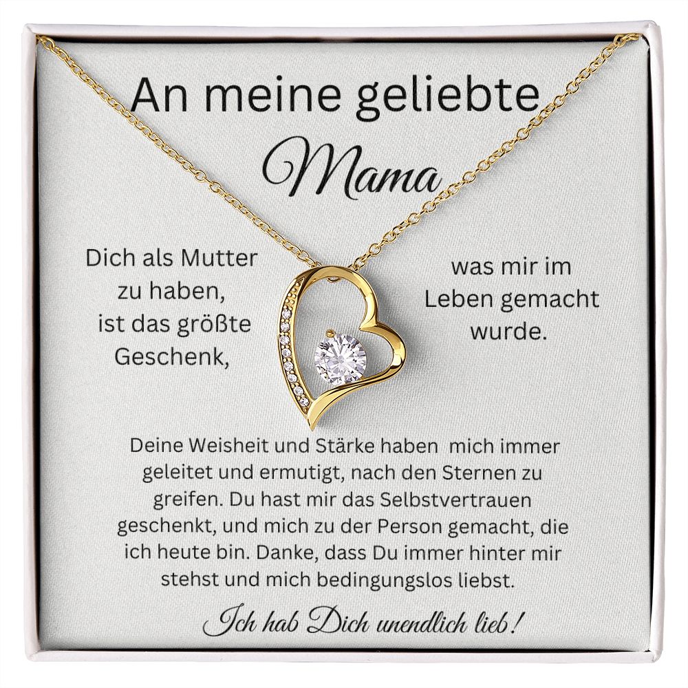 An Meine Geliebte Mama - Danke Das Du Immer Hinter Mir Stehst - Forever Love Necklace