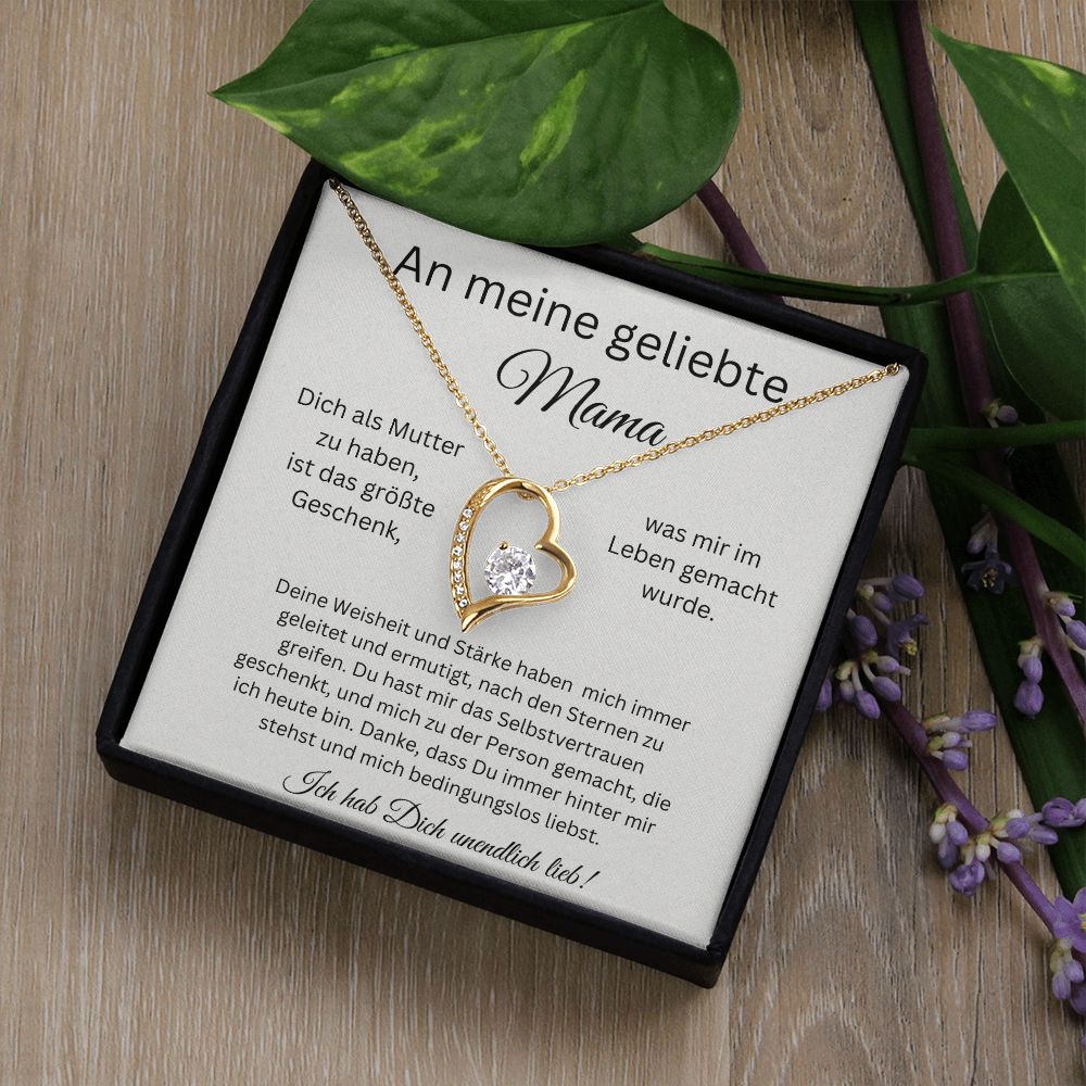 An Meine Geliebte Mama - Danke Das Du Immer Hinter Mir Stehst - Forever Love Necklace